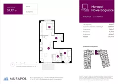 3 pokoje, mieszkanie 51,77 m², parter, oferta nr 2.B.0.14, Murapol Nowe Bogucice, Katowice, Bogucice, ul. Ludwika
