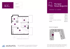 3 pokoje, mieszkanie 48,76 m², piętro 3, oferta nr 2.A.3.04, Murapol Nowe Bogucice, Katowice, Bogucice, ul. Ludwika