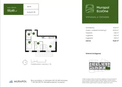 3 pokoje, mieszkanie 49,91 m², piętro 3, oferta nr 2.A.3.10, Murapol EcoOne, Warszawa, Białołęka, Brzeziny, ul. Ostródzka
