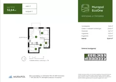 3 pokoje, mieszkanie 52,64 m², piętro 3, oferta nr 3.A.3.11, Murapol EcoOne, Warszawa, Białołęka, Brzeziny, ul. Ostródzka