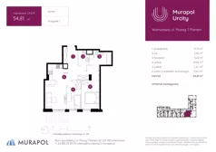 3 pokoje, mieszkanie 54,81 m², parter, oferta nr 1.A.0.01, Murapol Urcity, Warszawa, Ursus, Szamoty, ul. Posag 7 Panien