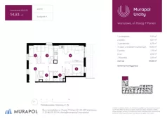 3 pokoje, mieszkanie 54,83 m², parter, oferta nr 4.B.0.05, Murapol Urcity, Warszawa, Ursus, Szamoty, ul. Posag 7 Panien