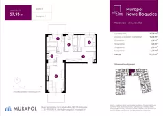 4 pokoje, mieszkanie 57,93 m², piętro 2, oferta nr 2.B.2.15, Murapol Nowe Bogucice, Katowice, Bogucice, ul. Ludwika