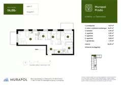 4 pokoje, mieszkanie 56,00 m², piętro 3, oferta nr 5.A.3.05, Murapol Prado - Etap II, Kraków, Prądnik Biały, ul. Piaszczysta