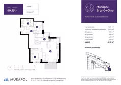 4 pokoje, mieszkanie 62,47 m², piętro 1, oferta nr 1.A.1.10, Murapol BrynówOne, Katowice, Brynów-Osiedle Zgrzebnioka, Brynów, ul. Rzepakowa