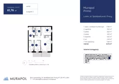 4 pokoje, mieszkanie 61,76 m², parter, oferta nr 2.A.0.11, Murapol Primo, Lublin, Ponikwoda, Bazylianówka, al. Spółdzielczości Pracy
