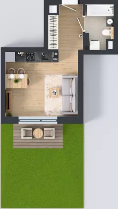 1 pokój, mieszkanie 27,23 m², parter, oferta nr 1.B.0.01, Murapol Forum, Łódź, Śródmieście, ul. Targowa