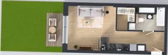 1 pokój, mieszkanie 31,03 m², parter, oferta nr 1.C.0.02, Murapol Forum, Łódź, Śródmieście, ul. Targowa
