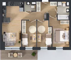 4 pokoje, mieszkanie 63,90 m², piętro 6, oferta nr 1.B.6.02, Murapol Forum, Łódź, Śródmieście, ul. Targowa