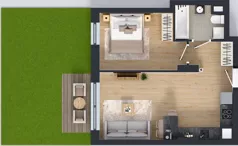 1 pokój, mieszkanie 41,54 m², parter, oferta nr 2.B.0.01, Murapol Forum, Łódź, Śródmieście, ul. Targowa