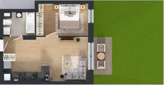 2 pokoje, mieszkanie 38,41 m², parter, oferta nr 2.B.0.06, Murapol Forum, Łódź, Śródmieście, ul. Targowa