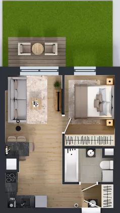 1 pokój, mieszkanie 35,32 m², parter, oferta nr 2.B.0.07, Murapol Forum, Łódź, Śródmieście, ul. Targowa