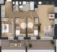 4 pokoje, mieszkanie 65,01 m², piętro 4, oferta nr 2.B.4.08, Murapol Forum, Łódź, Śródmieście, ul. Targowa