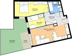 3 pokoje, mieszkanie 53,93 m², parter, oferta nr 6.B.0.09, Murapol Osiedle Szafirove, Gliwice, Stare Gliwice, ul. Szafirowa