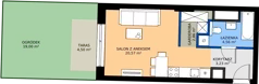 1 pokój, mieszkanie 31,03 m², parter, oferta nr 1.C.0.02, Murapol Forum, Łódź, Śródmieście, ul. Targowa