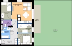 1 pokój, mieszkanie 60,09 m², parter, oferta nr 2.B.0.03, Murapol Forum, Łódź, Śródmieście, ul. Targowa