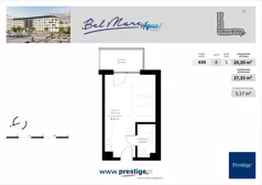 1 pokój, apartament 26,20 m², piętro 4, oferta nr AQUA-1-439, Bel Mare, Międzyzdroje, ul. Nowomyśliwska