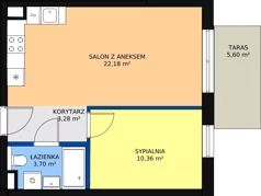 2 pokoje, apartament 39,17 m², piętro 1, oferta nr AQUA-1-117, Bel Mare, Międzyzdroje, ul. Nowomyśliwska