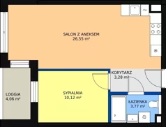 2 pokoje, apartament 43,59 m², piętro 2, oferta nr AQUA-1-202, Bel Mare, Międzyzdroje, ul. Nowomyśliwska