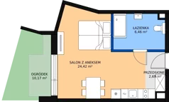 1 pokój, apartament 33,52 m², parter, oferta nr F.123, Bel Mare, Międzyzdroje, ul. Nowomyśliwska