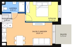 2 pokoje, apartament 38,86 m², piętro 1, oferta nr F.212, Bel Mare, Międzyzdroje, ul. Nowomyśliwska