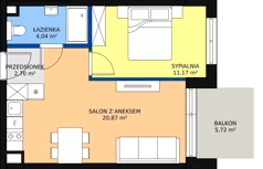 2 pokoje, apartament 38,89 m², piętro 1, oferta nr F.214, Bel Mare, Międzyzdroje, ul. Nowomyśliwska