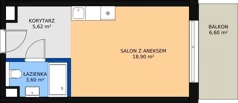 1 pokój, apartament 29,45 m², piętro 1, oferta nr Aqua Resort_121, Bel Mare, Międzyzdroje, ul. Nowomyśliwska