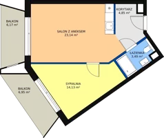 2 pokoje, apartament 47,82 m², piętro 1, oferta nr Aqua Resort_124, Bel Mare, Międzyzdroje, ul. Nowomyśliwska