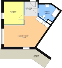 2 pokoje, apartament 55,33 m², piętro 1, oferta nr Aqua Resort_125, Bel Mare, Międzyzdroje, ul. Nowomyśliwska