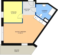 2 pokoje, mieszkanie 55,37 m², piętro 2, oferta nr Aqua Resort_225, Bel Mare, Międzyzdroje, ul. Nowomyśliwska