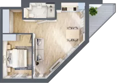 2 pokoje, apartament 44,16 m², piętro 1, oferta nr L132, Bel Mare Home, Międzyzdroje, ul. Nowomyśliwska