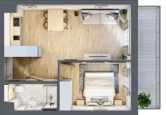 2 pokoje, apartament 38,14 m², piętro 1, oferta nr L142, Bel Mare Home, Międzyzdroje, ul. Nowomyśliwska