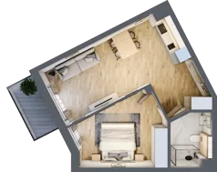 2 pokoje, apartament 43,92 m², piętro 2, oferta nr L207, Bel Mare Home, Międzyzdroje, ul. Nowomyśliwska