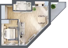2 pokoje, mieszkanie 44,43 m², piętro 2, oferta nr L232, Bel Mare Home, Międzyzdroje, ul. Nowomyśliwska