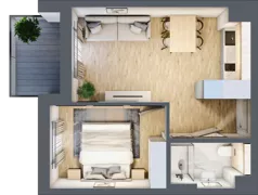 2 pokoje, mieszkanie 33,54 m², piętro 3, oferta nr L305, Bel Mare Home, Międzyzdroje, ul. Nowomyśliwska