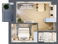 2 pokoje, apartament 33,75 m², piętro 4, oferta nr L401, Bel Mare Home, Międzyzdroje, ul. Nowomyśliwska