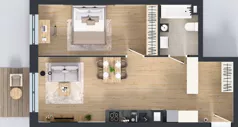 2 pokoje, mieszkanie 52,44 m², piętro 1, oferta nr 2.M.07, Incepti Gaj 2, Wrocław, Gaj, Krzyki, ul. Żegiestowska 5