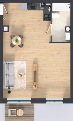 2 pokoje, mieszkanie 46,78 m², piętro 2, oferta nr 3.M.17, Incepti Gaj 2, Wrocław, Gaj, Krzyki, ul. Żegiestowska 5