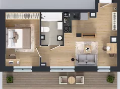 2 pokoje, mieszkanie 38,97 m², piętro 3, oferta nr 4.M.15, Incepti Gaj 2, Wrocław, Gaj, Krzyki, ul. Żegiestowska 5