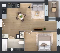 2 pokoje, mieszkanie 40,87 m², piętro 3, oferta nr 4.M.18, Incepti Gaj 2, Wrocław, Gaj, Krzyki, ul. Żegiestowska 5