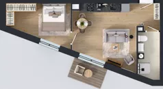 2 pokoje, mieszkanie 39,38 m², piętro 5, oferta nr 6.M.03, Incepti Gaj 2, Wrocław, Gaj, Krzyki, ul. Żegiestowska 5