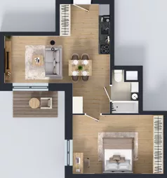 2 pokoje, mieszkanie 44,56 m², piętro 4, oferta nr 5.M.10, Incepti Gaj 2, Wrocław, Gaj, Krzyki, ul. Żegiestowska 5