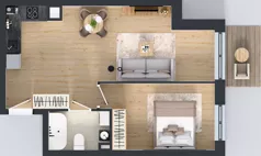 2 pokoje, mieszkanie 45,76 m², piętro 4, oferta nr 5.M.14, Incepti Gaj 2, Wrocław, Gaj, Krzyki, ul. Żegiestowska 5