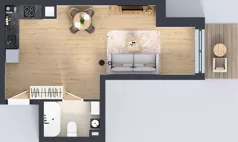 1 pokój, mieszkanie 34,03 m², piętro 3, oferta nr 4.M.23, Incepti Gaj 2, Wrocław, Gaj, Krzyki, ul. Żegiestowska 5