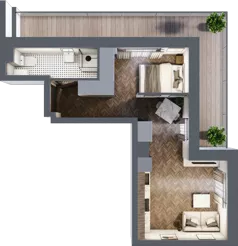 1 pokój, mieszkanie 34,16 m², piętro 3, oferta nr 4.M.20, Incepti Gaj 2, Wrocław, Gaj, Krzyki, ul. Żegiestowska 5