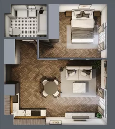 2 pokoje, mieszkanie 36,76 m², piętro 3, oferta nr 4.M.19, Incepti Gaj 2, Wrocław, Gaj, Krzyki, ul. Żegiestowska 5