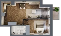 2 pokoje, mieszkanie 45,76 m², piętro 4, oferta nr 5.M.14, Incepti Gaj 2, Wrocław, Gaj, Krzyki, ul. Żegiestowska 5