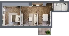 2 pokoje, mieszkanie 44,11 m², piętro 3, oferta nr 4.M.11, Incepti Gaj 2, Wrocław, Gaj, Krzyki, ul. Żegiestowska 5