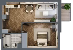 2 pokoje, mieszkanie 41,89 m², piętro 2, oferta nr 3.M.18, Incepti Gaj 2, Wrocław, Gaj, Krzyki, ul. Żegiestowska 5