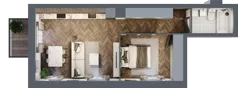 2 pokoje, mieszkanie 43,90 m², piętro 2, oferta nr 3.M.12, Incepti Gaj 2, Wrocław, Gaj, Krzyki, ul. Żegiestowska 5